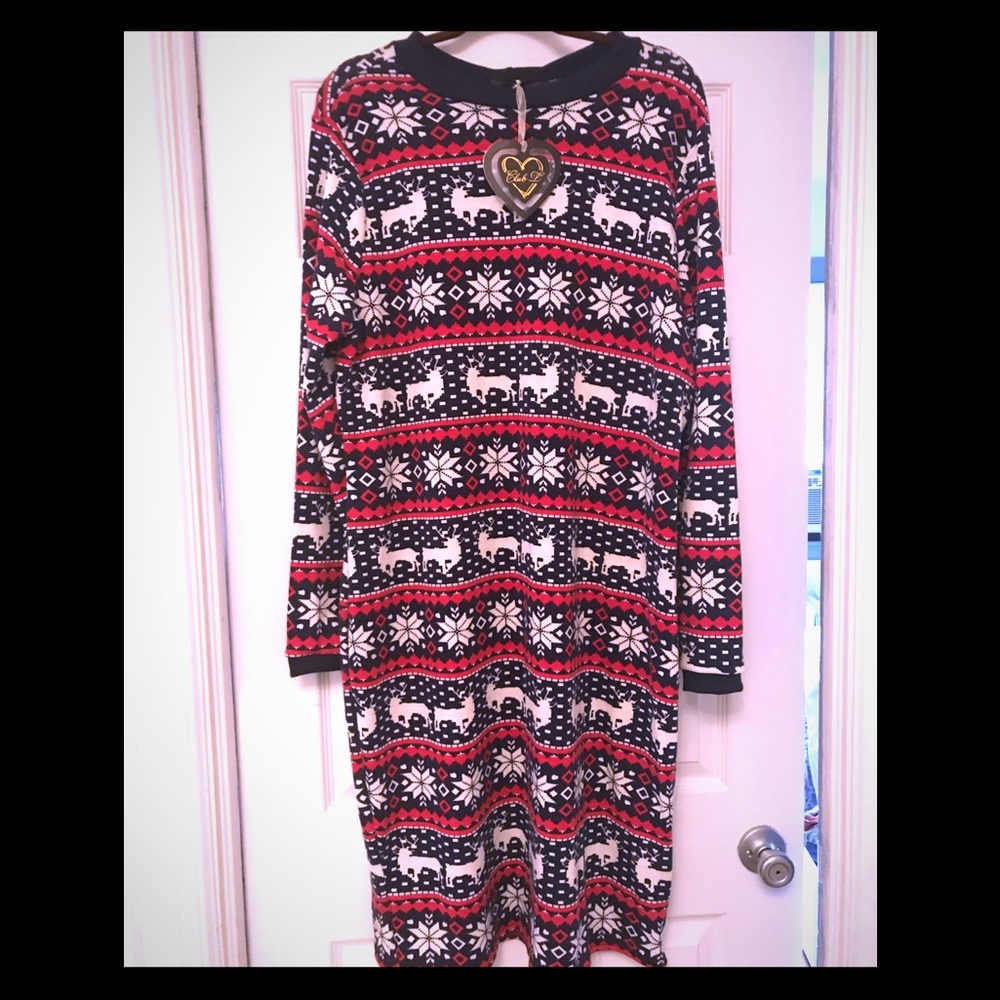 Holiday Themed Sweater dress